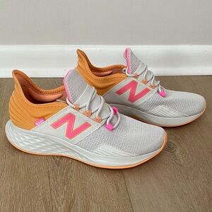 New Balance Women's White pink and Orange Athletic Shoes